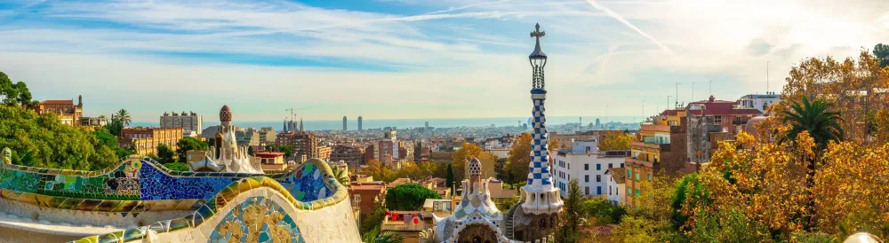 Panoramic view of the Barcelona skyline